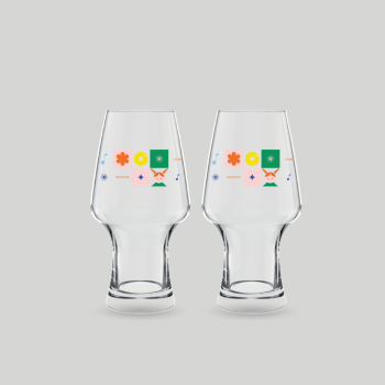 เซตของขวัญ แก้วน้ำ CHEERFUL COUPLE GLASS 565 ML – ENJOY DANCING